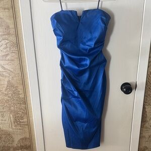 Le Chateau Royal Blue Strapless Dress